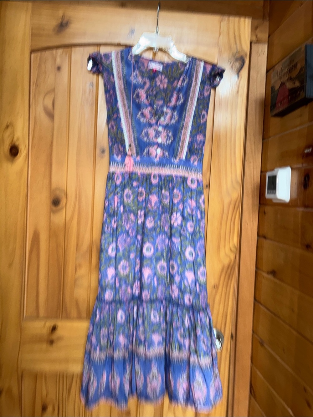 Sal Rosa block print cotton resort style dress